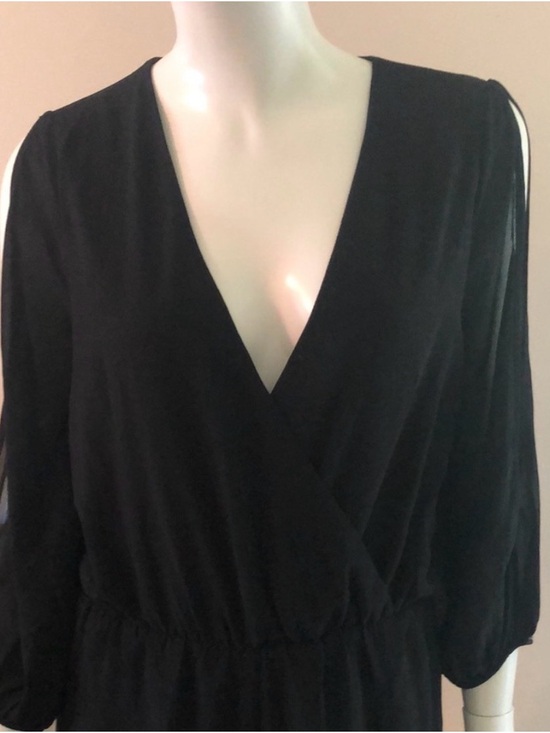 Lulus Pants - Lulu's Black Wrap-Front Jumpsuit